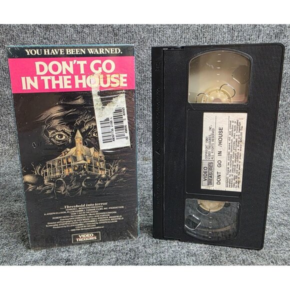 Vtg Don't Go In The House VHS 1989 Horror Movie Video Treasures Release - Picture 1 of 5